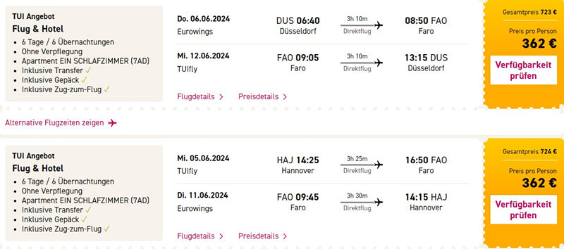 【尾单】葡萄牙阿尔加维法罗7天362欧，包往返机票3星住宿接送火车票