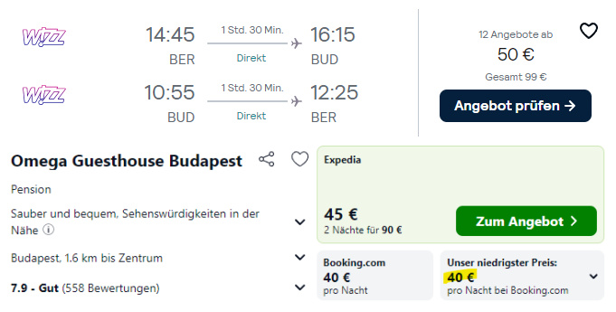 匈牙利布达佩斯3天90欧，包往返机票民宿住宿