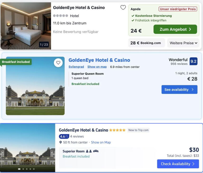 欧洲最便宜5星级酒店高分双人间住宿含早餐24欧/晚，7月8月大量入住时间可选